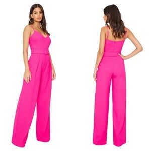 Black Halo ‘Mercer’ Jumpsuit - hot pink sz 0